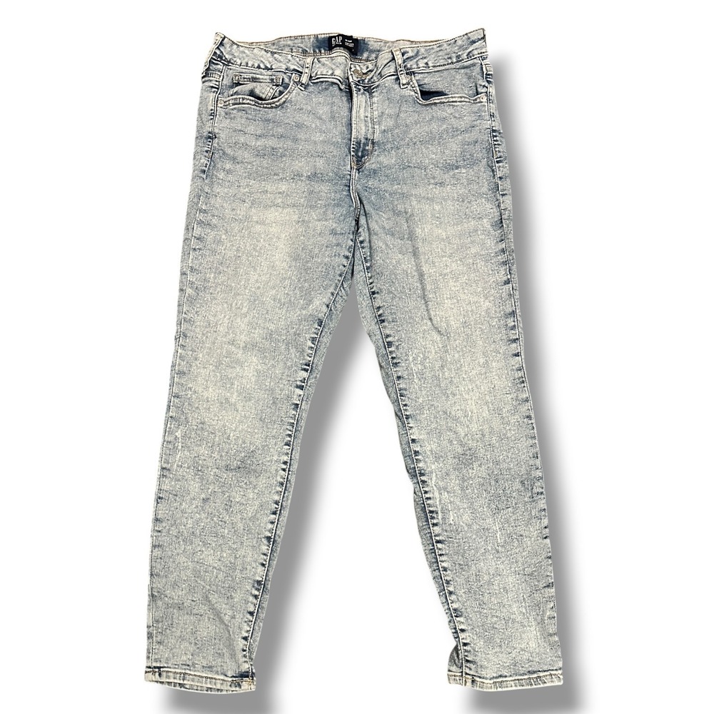 Gap Universal Skinny Jeans Light Acid Wash Stretch Denim Womens 16/33R Retro